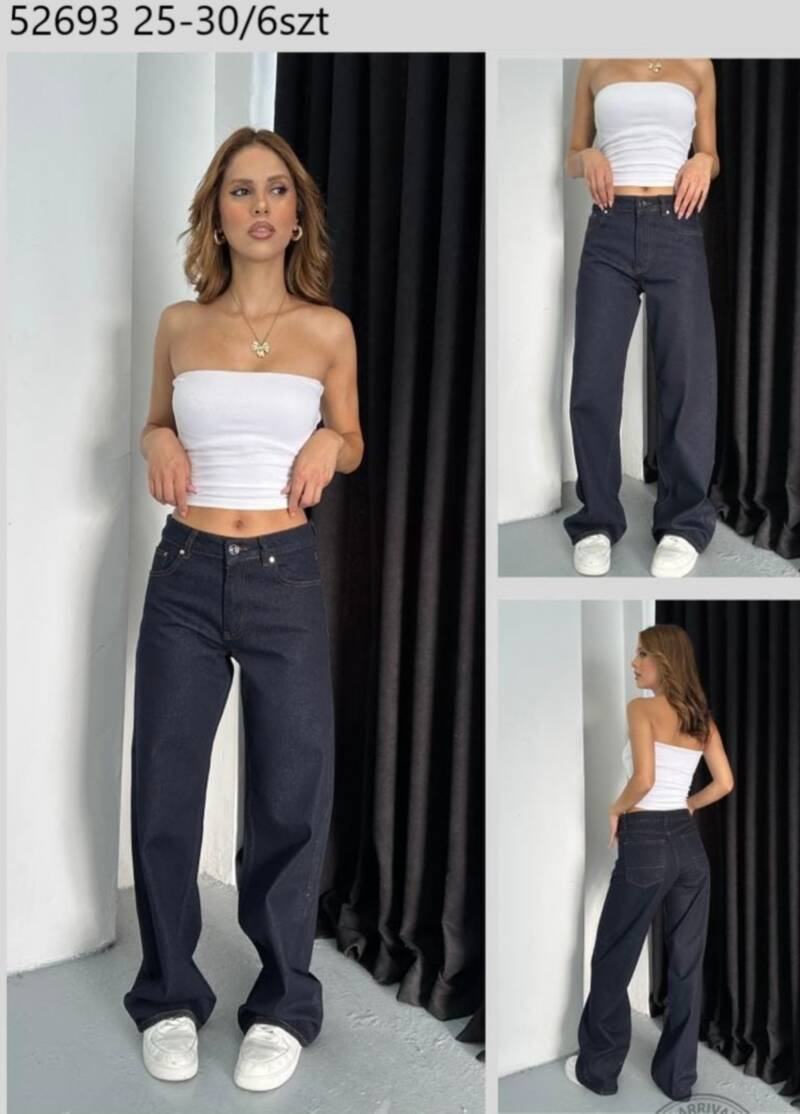 Spodnie damskie jeansy Roz 25-30, 1 Kolor Paczka 6 szt